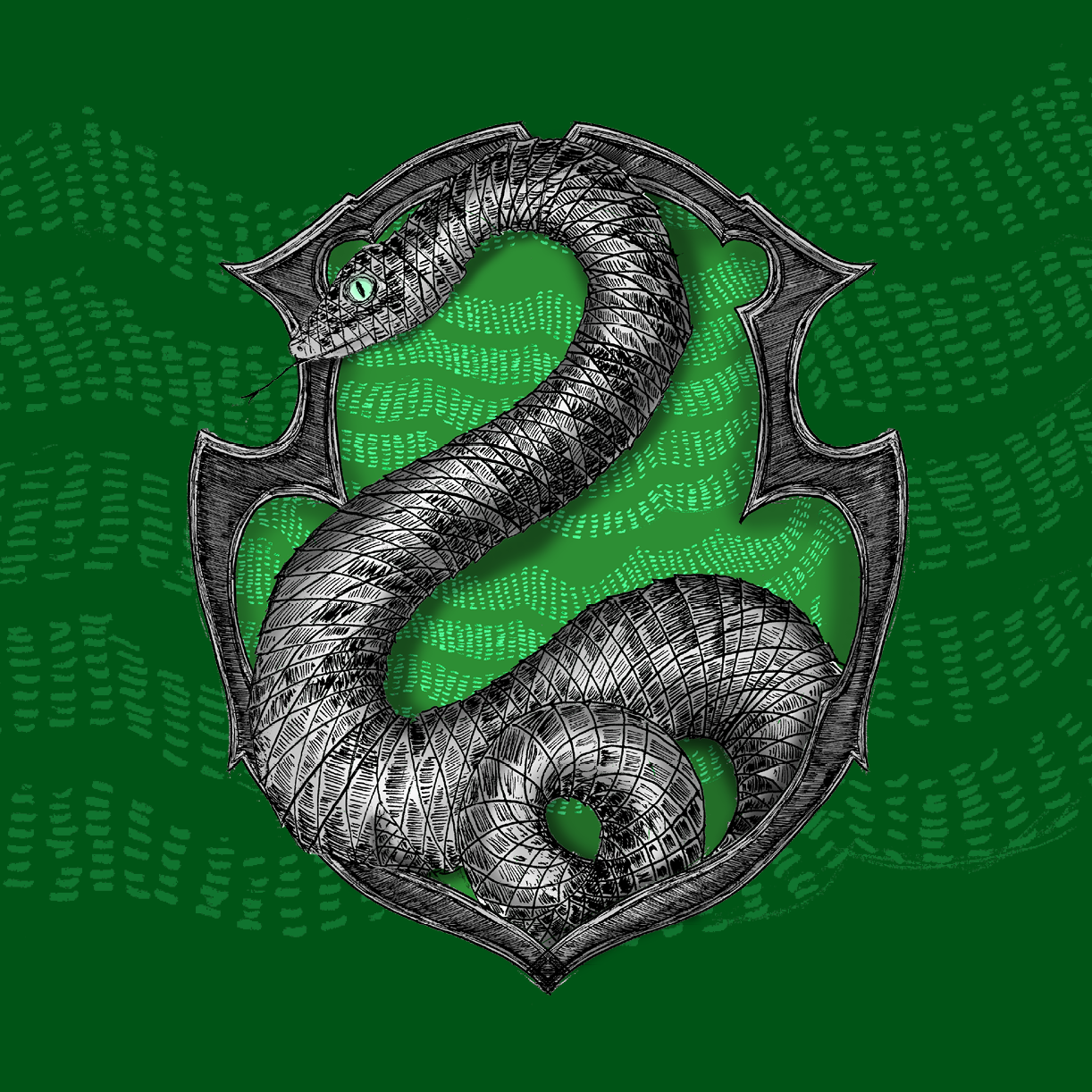 Slytherin Crest from Pottermore