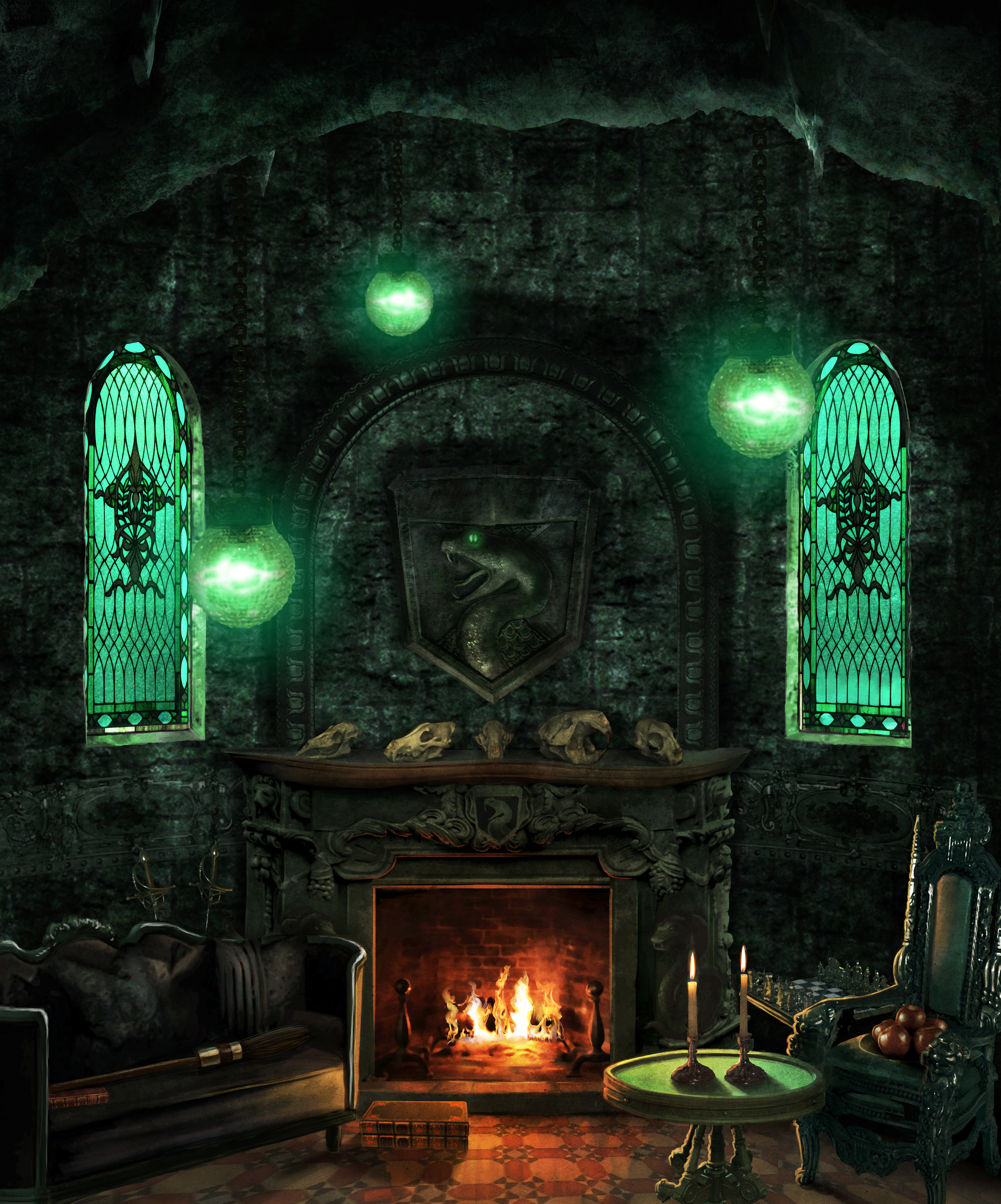 Slytherin Common Room from Pottermore